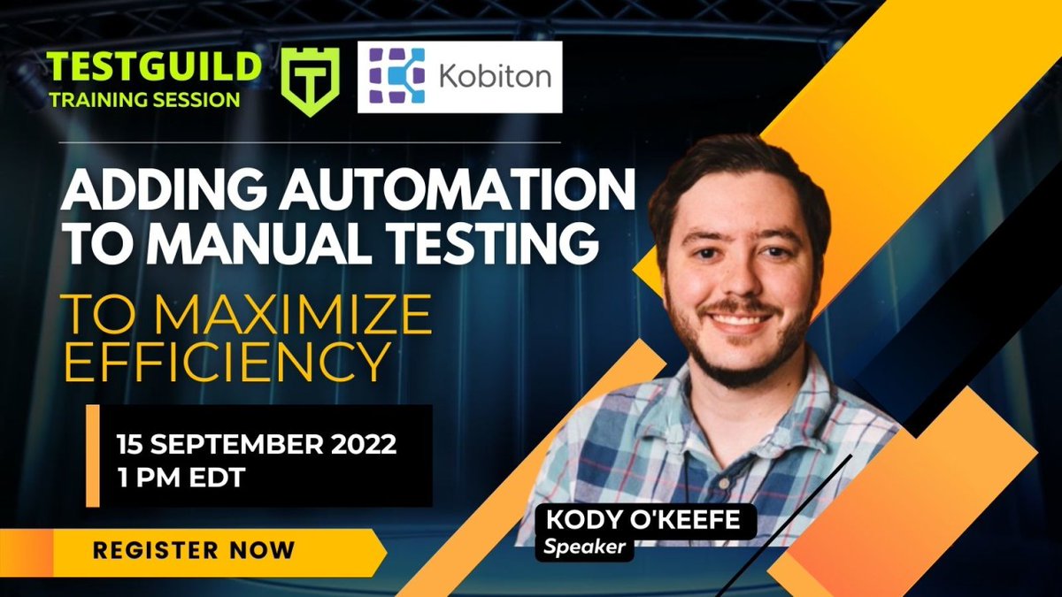 testguilds's tweet photo. In this session, we'll cover everything you need to know about implementing an automation strategy for mobileβfrom best practices and common pitfalls to helping you get started on the right foot. Don't miss out!πhttps://t.co/lrkbezKMeO #scriptlessautomation @KobitonMobile https://t.co/AM7Dzwmzzt