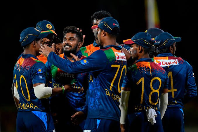 AmitSamarAnand's tweet photo. A team which is yet to play qualifiers to get the ticket of T20 world cup
A team which was Mocked by Bangladesh for not having any world class bowler.
But at the end, they showed what a complete team work can do by winning this Asia Cup! @OfficialSLC
#BleedBlue
 #AsiaCup2022Final https://t.co/fC4AfeDXxt