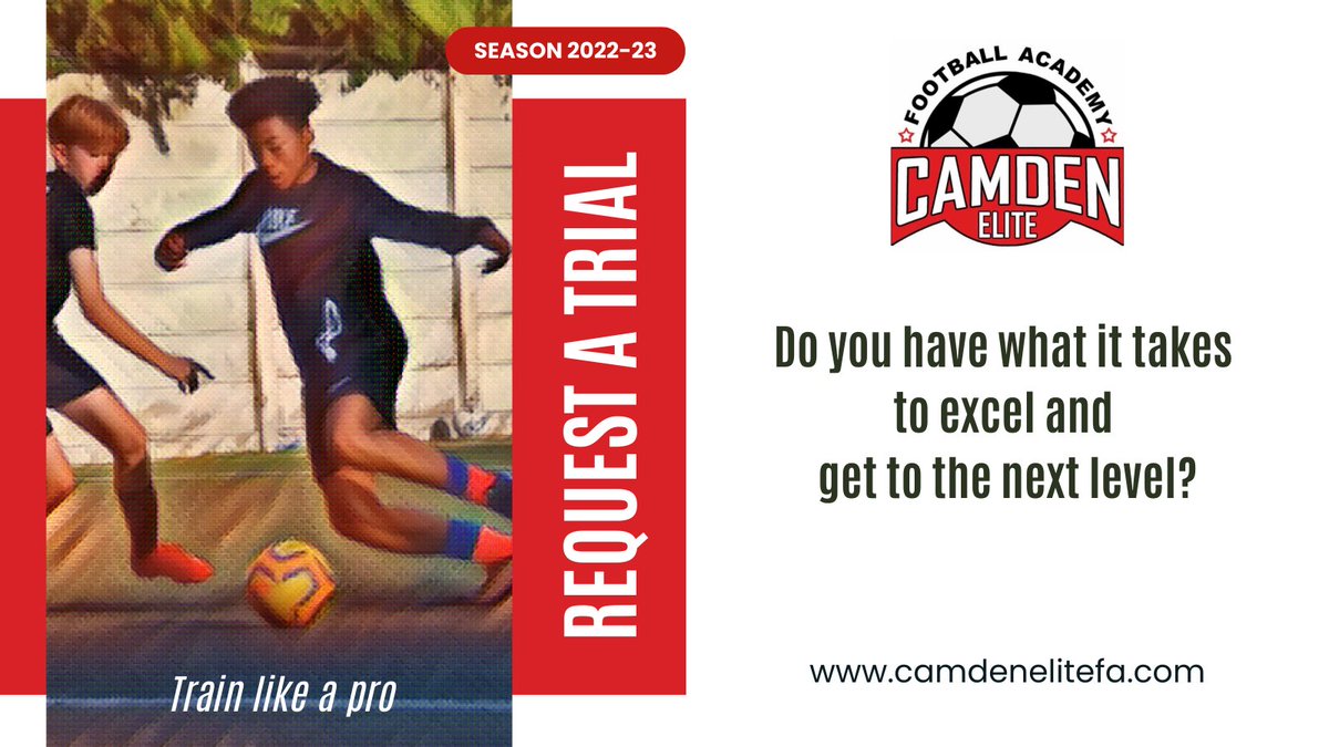 Are you ready to work hard and dream big? Are you a talented player looking to train like a pro and unlock your potential? Then this is your chance to request a trial. Fill in this form and we will contact you forms.gle/97q2GntPmLJXbh…