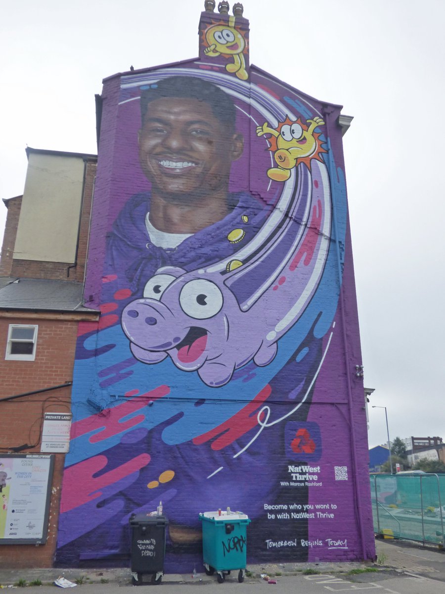 Reason for getting of the bus on Bradford Street @digbeth then walked via Warner Street was to see this. Another #NatWest painted billboard at Digbeth Court Car Park. #NatWestThrive first spotted from the train on Friday evening. Only cars pass here while buses diverted.