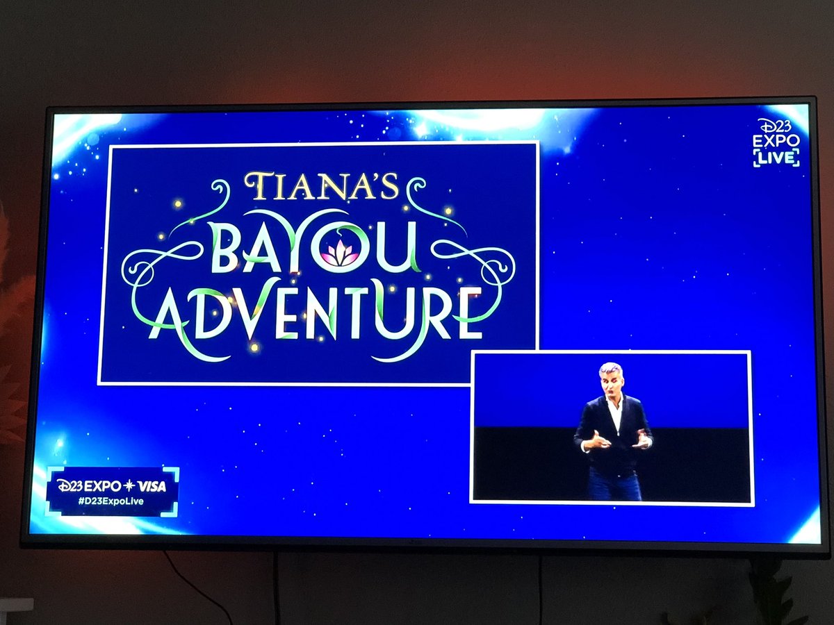 Join Tiana and Louis on a magical trip to the Bayou! 👑 True Bayou Magic! It’s a love letter to New Orleans in an authentic way. Tiana’s Bayou Adventure. 

#DisneyParks #D23Expo #D23ExpoLive