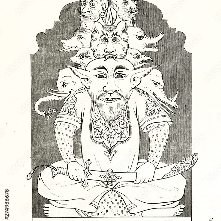 SatanicReno's tweet photo. #demonoftheweek goes to Iblis 

In Islam, the DEVIL. Iblis is Arabian for "despair." The exact origin and nature of Iblis are uncertain. His name is the primary name for the Devil; he is also described as the chief and father of the djinn and an angels. He can assume any form. https://t.co/EE9RxuhxRh