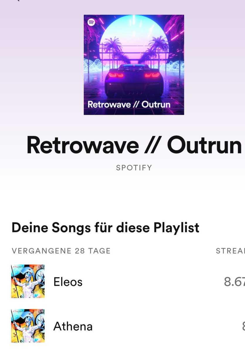 Thank you <a href="/Spotify/">Spotify</a> for placing 2 (!) Tracks of our new Album on your Editorial 😍
#synthwave #outrun #retrowave #progressivehouse