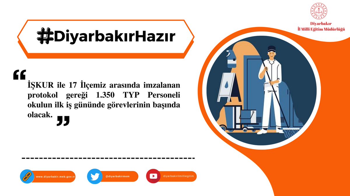 #DiyarbakırHazır 

Biz de hazırız.
<a href="/tcmeb/">Millî Eğitim Bakanlığı</a> 
<a href="/aliihsansu_/">Ali İhsan Su</a> 
@a_karaaslan69
<a href="/Murat4Kucukali/">Murat Küçükali</a>
<a href="/ekin2107/">ebubekir ekin🇹🇷</a>
<a href="/Diyarbakirmem/">Diyarbakır İl Millî Eğitim Müdürlüğü</a>