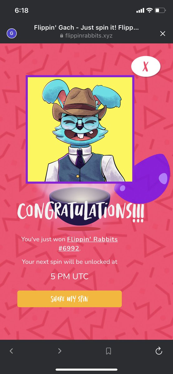 This is a #FlippinRaid ! I won this amazing prize last night from the #6992 rabbit <a href="/FlippinRabbits/">Flippin' Rabbits</a>  #FlippinGach Now i got 3 ! Just keeps getting better and better! Super #BullishAF