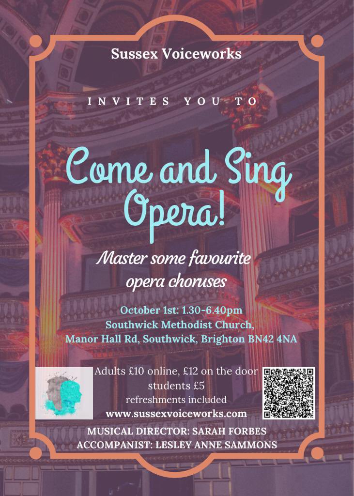 Join the workshop and learn some great choruses, friendly atmosphere and lots of cake! #brighton #shoreham #choir #opera  #singing  #worthing