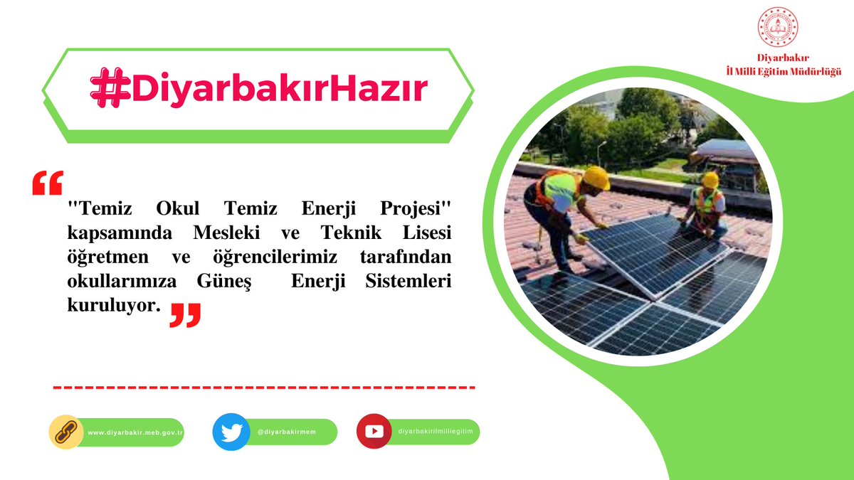 #DiyarbakırHazır 

Biz de hazırız.
<a href="/tcmeb/">Millî Eğitim Bakanlığı</a> 
<a href="/aliihsansu_/">Ali İhsan Su</a> 
@a_karaaslan69
<a href="/Murat4Kucukali/">Murat Küçükali</a>
<a href="/ekin2107/">ebubekir ekin🇹🇷</a>
<a href="/Diyarbakirmem/">Diyarbakır İl Millî Eğitim Müdürlüğü</a>