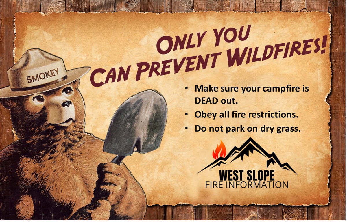 SWD_Fire's tweet photo. Help firefighters by being responsible and preventing wildfires #FireSeason2022. Check for Fire Restrictions; drown your campfires out and make them cold; don’t drive/park on dry vegetation; and avoid dragging safety chains. #OneLessSpark  
Visit https://t.co/qWRjr6M9f6 https://t.co/Yc88HoLSv8