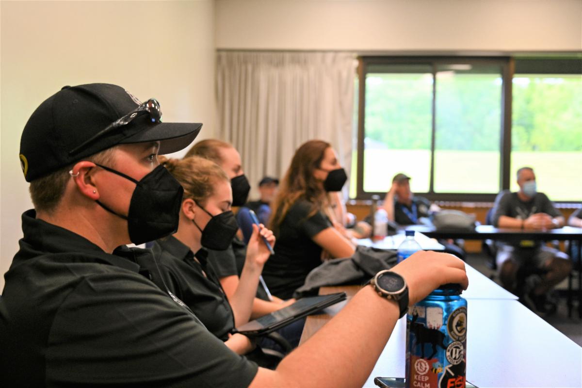 IMRBMineRescue's tweet photo. Mine Rescue teams and Judges from around the world head into the classroom and out to the competition sites on orientation and equipment training day at the 2022 International Mine Rescue Competition (IMRC 2022). #IMRC2022 #IMRB #MineRescue #Mining https://t.co/NzLe5hgjrO