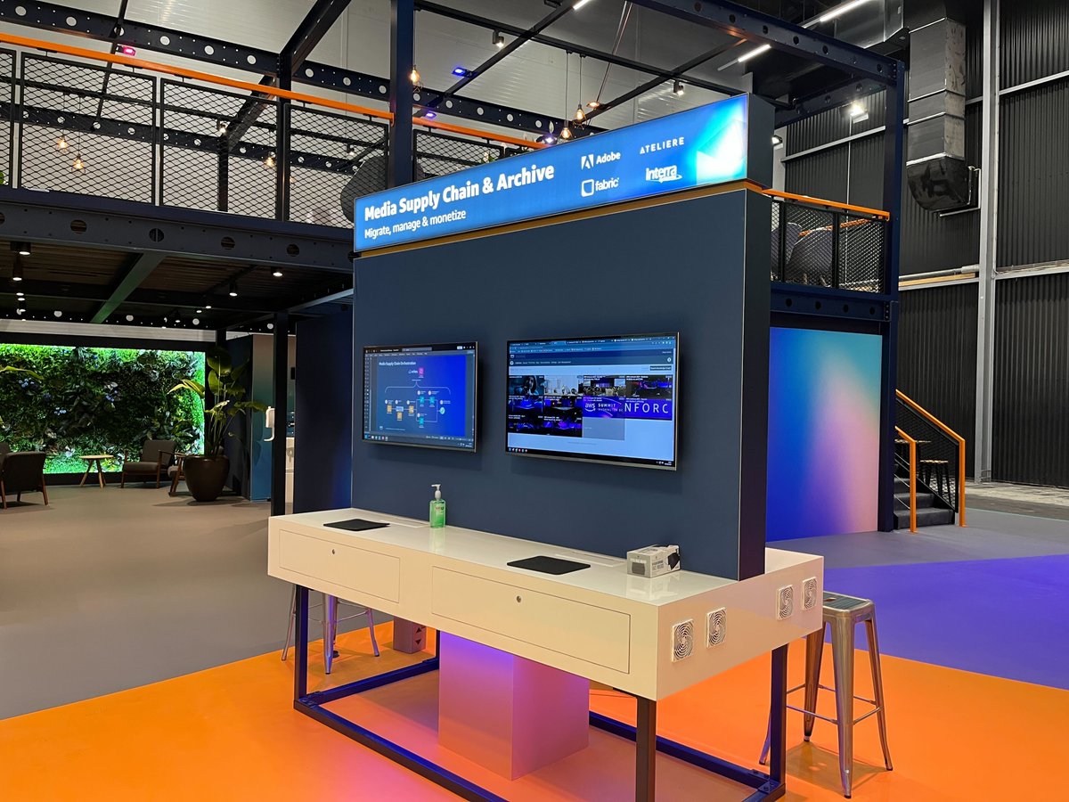 TeamAteliere's tweet photo. Did you know Ateliere is part of the @awscloud content production ecosystem? 🤔

Special shout out to the #AWS partner team for all their support including Tracy Geist who happened to stop by the Ateliere stand (5.G12) to say hi.

#AWS4ME #AWSPartner #AWSCloud #IBC2022 @IBCShow https://t.co/LHgmpDOews