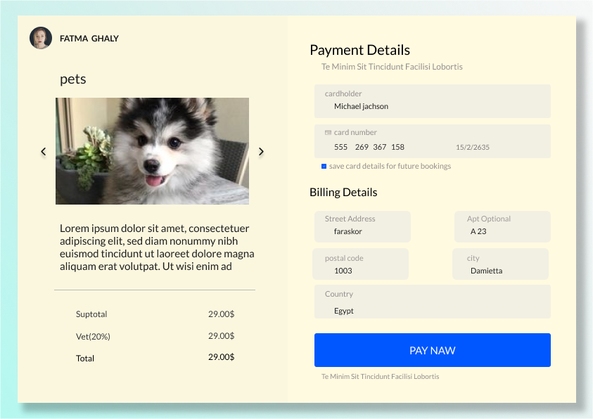 Re_set33's tweet photo. #pets
#Challenge_2
#DailyUI
#Checkout_page https://t.co/DItsyxr4oE