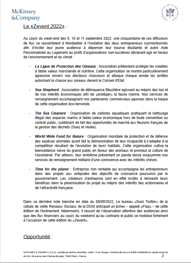 OpjPetit's tweet photo. Les éléments de langage pour @Elysee de la part de @JeanMassiet  sur #ZEVENT2022, c'est cadeaux https://t.co/CL7zHHGHHR