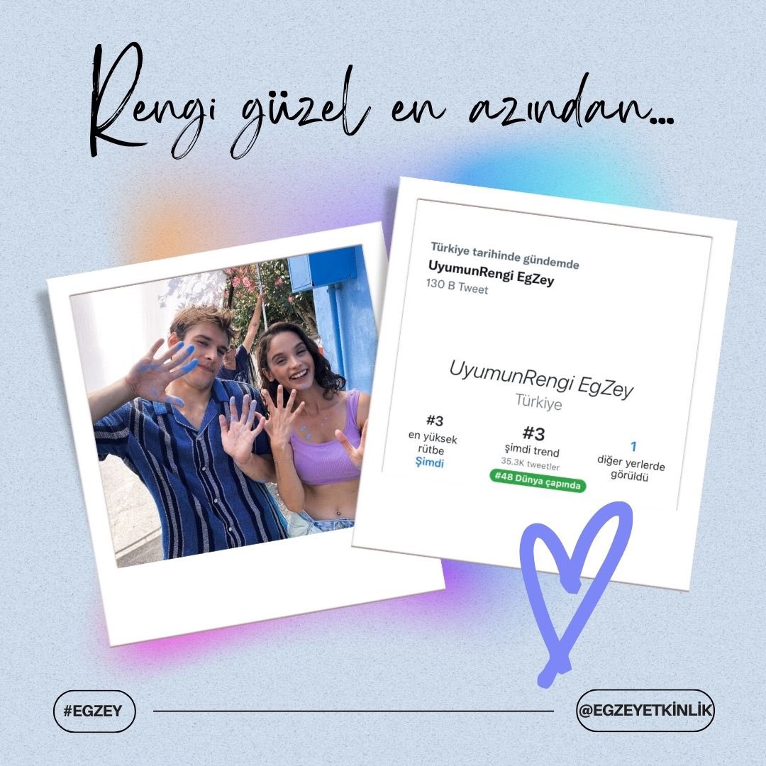 "Rengi güzel en azından..."

Türkiye ve Dünya gündemini güzelleştiren tagimizle 130K'dan fazla tweet attık! Emek veren herkese teşekkür ederiz. Daha nice TT'lerde görüşmek üzere... 

#EgZey #Tozluyaka