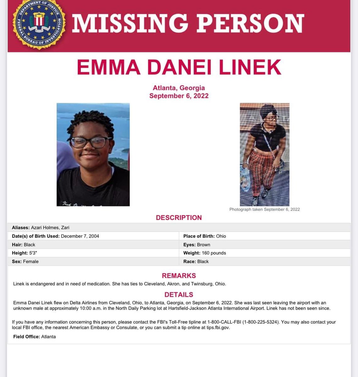 Princesswikki's tweet photo. Posting incase anyone has seen or has information on Emma. #EmmaLinek https://t.co/ij3teZc4HU