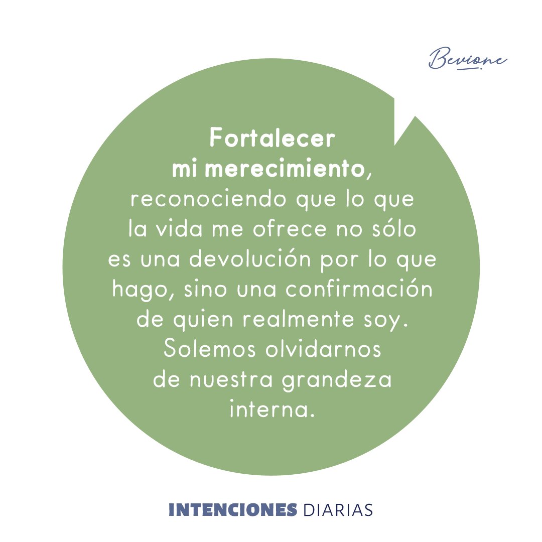 JulioBevione's tweet photo. Fortalecer mi merecimiento, reconociendo que lo que la vida me ofrece no sólo es una devolución por lo que hago, sino una confirmación de quien realmente soy. Solemos olvidarnos de nuestra grandeza interna. 

#JulioBevione #IntenciónDelDía #ReflexionesDiarias #FrasesDelDia https://t.co/OZXjZUeSu1