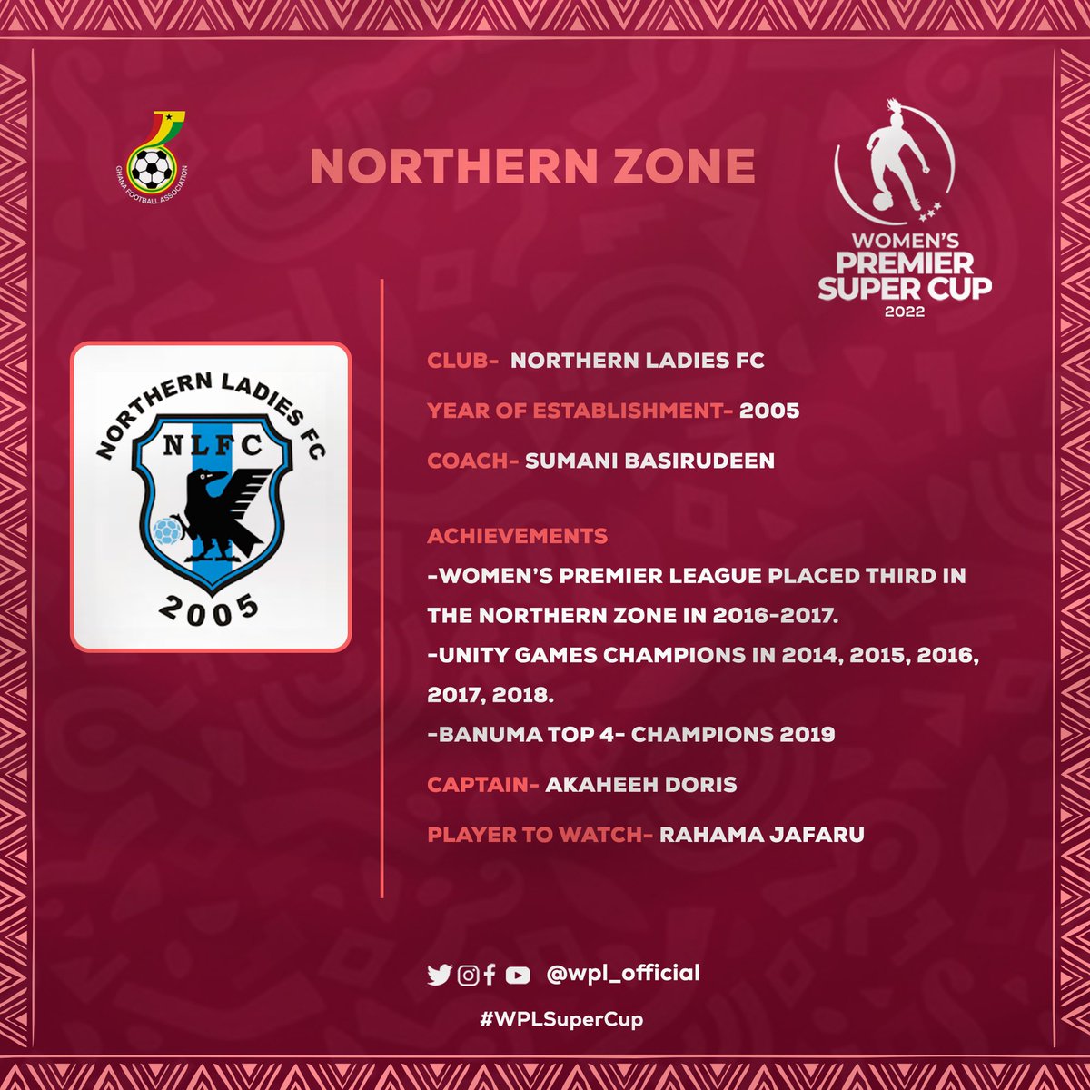 WPLGhana's tweet photo. ๐|| โข ๐ง๐๐๐ ๐ฃ๐ฅ๐ข๐๐๐๐ - @2005_northern
โ๏ธ ๐๐ป๐ผ๐ ๐๐ผ๐๐ฟ ๐ฃ๐ฟ๐ฒ๐บ๐ถ๐ฒ๐ฟ ๐ฆ๐๐ฝ๐ฒ๐ฟ ๐๐๐ฝ ๐ง๐ฒ๐ฎ๐บ๐ ๐๐พ
#WPLSuperCup ๐ | #ItAboutTime๐คซ https://t.co/jM88jvYx8M