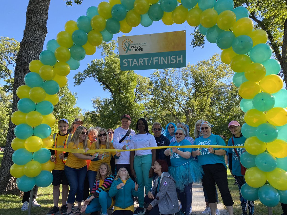 A beautiful day filled with beautiful people at the @OvarianCanada #WalkofHope in #Winnipeg. A big ‘Thank You’ to @AudreyGordonMB , @cathycox , @NahanniFontaine and @DrJonGerrard for showing your support and walking with our #ovariancancer community in Winnipeg.