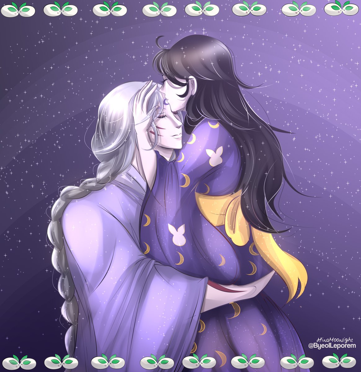 月見🌕 Kissing the moon 🌕🐰 #sessrin #sesshomaruxrin #殺りん #sesshomaru #rin #殺生丸 #りん #月見 #八月節 #中秋節 #tsukimi #MidAutumnFestival