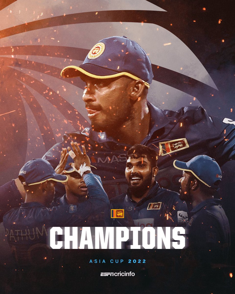 HitendraShekh16's tweet photo. What a tournament it's been for this team ✨

Sri Lanka are the champions of Asia 🏆

#SLvPAK #AsiaCup2022Final https://t.co/ViJmmdBttA