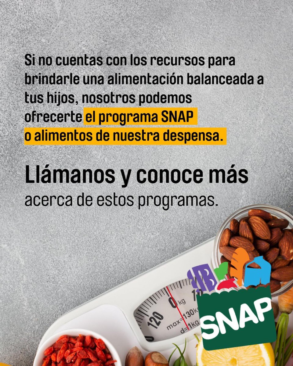 TheLAA's tweet image. Sabemos que quieres lo mejor para tus hijos, una buena alimentación 🥦🥚🥫 es importante para su crecimiento.
Para recibir información sobre nuestro programa SNAP, llámanos al 📲 404-638-1800⁣

#TheLAA #SNAP #Snapprogram #comunidadlatina