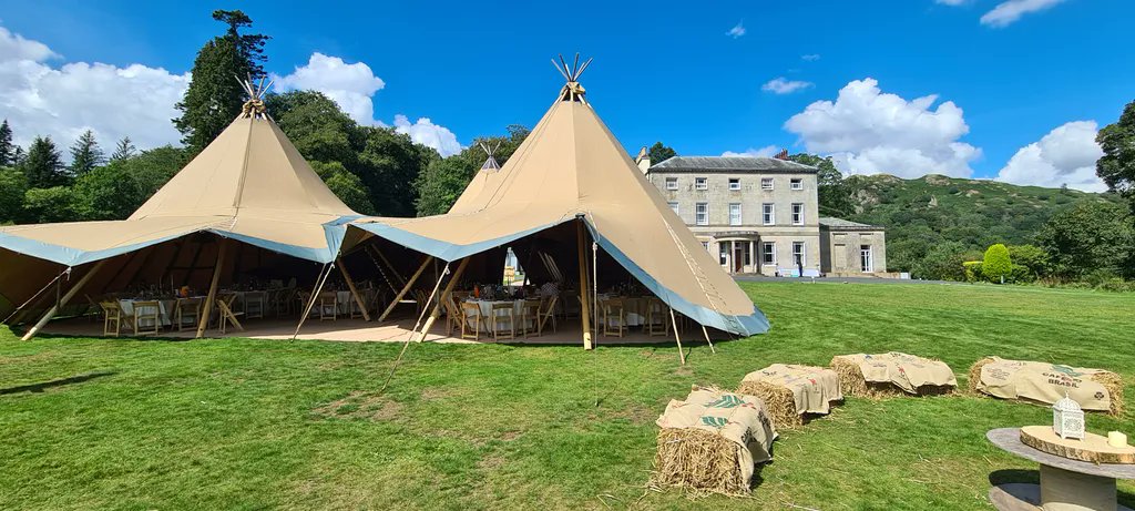 Brathay's tweet image. We can't marry you 👰🤵 but we can help you throw a unforgettable party to celebrate! Just like C&amp;amp;D did last weekend, with @eventtipis providing the dancefloor.

And there's a church just down the road.

Set up a viewing at buff.ly/3cLCg29