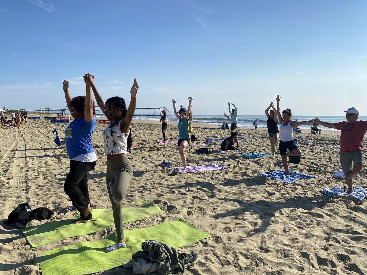 mgustray's tweet photo. Family Beach Yoga &amp; Community Clean Up was such a success. Thanks to @CleanOcean @BGCMonmouth &amp; @Scarlet_Fliers Girl’s Tennis + all the Salted Souls who joined in Bradley Beach this weekend. The 45 participants &amp; 33 giveaways left everyone’s hearts full &amp; our beach a lot cleaner https://t.co/Axw6bUZ2BX