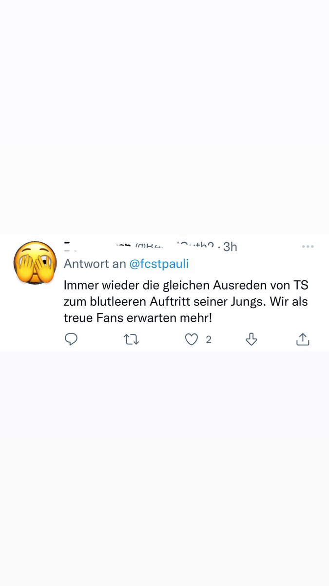 vorstadtchef's tweet photo. Bin ich zufrieden? Nein.
Bin ich enttäuscht? Ja.
Will ich aufsteigen/immer gewinnen?
Ja.
Fehlt in der Mannschaft etwas? Ja.
Aber so einen Schrott ins Netz zu stellen, da sage ich ganz ironiefrei:
Das ist nicht mehr mein St.Pauli.
#fcsp #fcspsvs https://t.co/01V8sLEvLQ