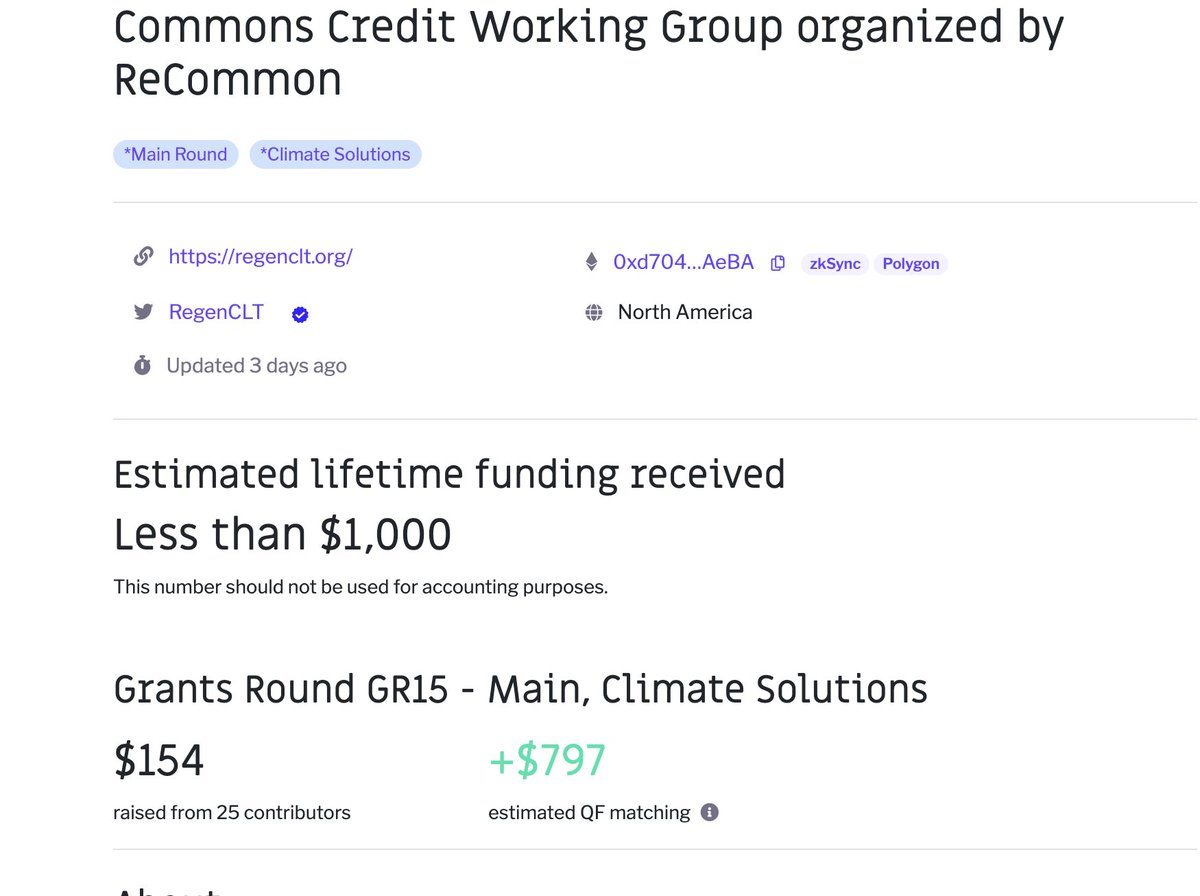 ReCommon_Land's tweet photo. Nearly $1000 raised for our Commons Credit Working Group on @gitcoin #GR15! Many thanks to all that have donated! Who can help get us up above $1000 to help create the economic engine for #ReCommoning !?https://t.co/3oSRpuoQ22 https://t.co/g2X1mCoO5m