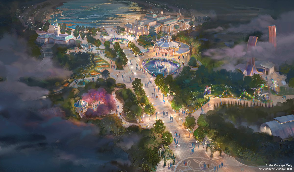 Also at Disneyland Paris, a new “Tangled”-themed family attraction will join the new gardens leading into the new “Frozen”-themed land. #D23Expo