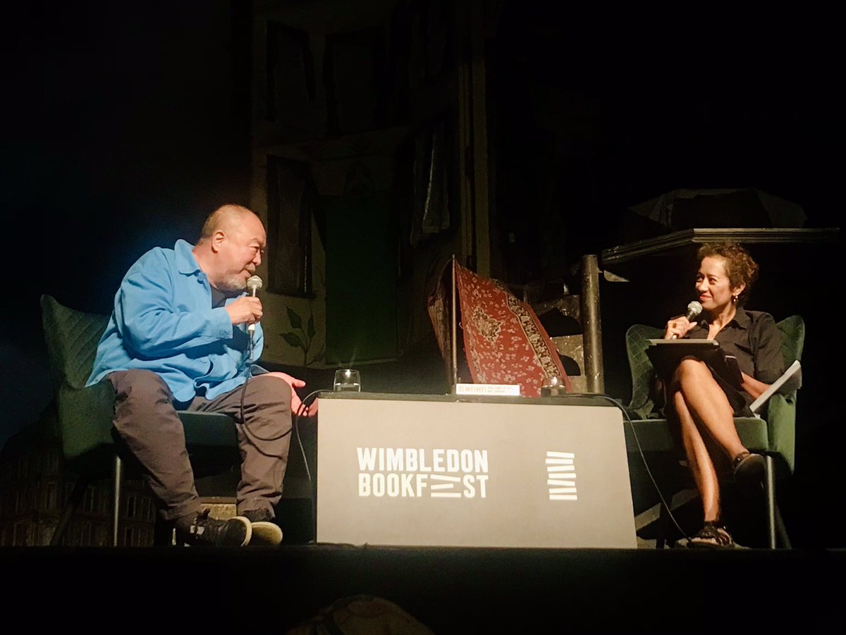 Chirpy_Chick's tweet image. What an honour to listen to @aiww An incredible artist, activist and man of our time. A huge voice speaking out against tyranny - yet so softly spoken and humble. Thank you for your book. Very much looking forward to reading #1000YearsOfJoysAndSorrows  @Wimbookfest