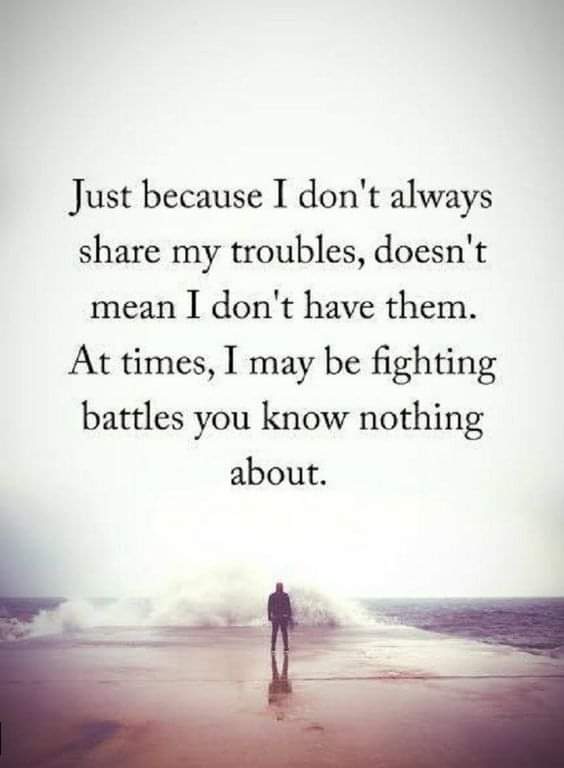 ZAINABESSAJEE's tweet photo. Everyone who knows me knows that I am very calm under immense pressure. What they do not know is that underneath that calm is a raging storm.

The fact that we don't share our troubles does not mean we do not have them.
See tweet below for more... https://t.co/yWeiCemZGz