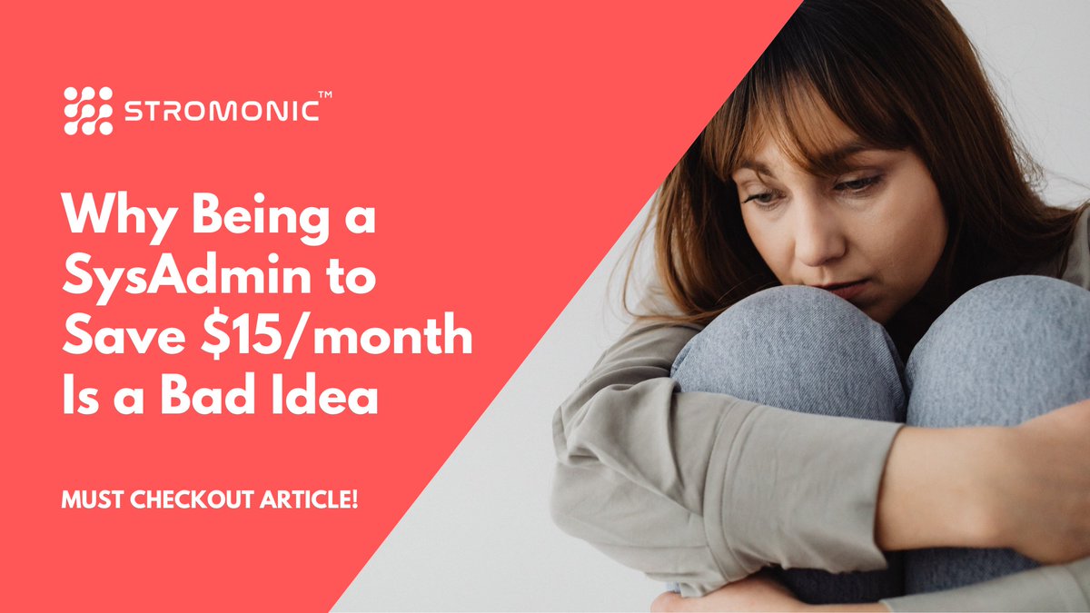 stromonic's tweet photo. Thinking to be a #SysAdmin of your servers to save some bucks? Well, in this article we have described both pros and cons of being a SysAdmin. Read more: https://t.co/XrFY4ngt97 https://t.co/FoJYgTrz6W