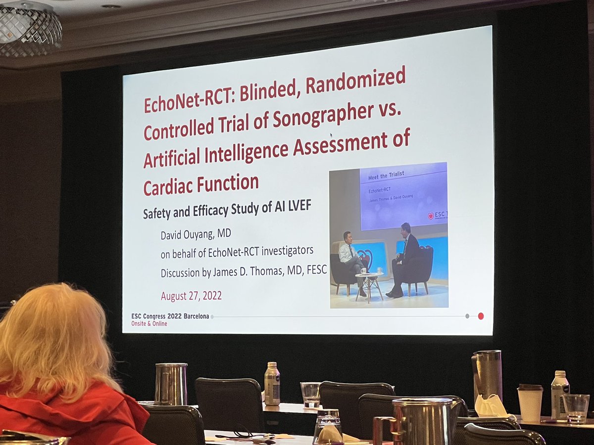 AkhilNarangMD's tweet photo. Artificial intelligence is here to stay. Especially in the #EchoFirst lab. @JamesDThomasMD1 masterfully explains the role of AI. #EchoNU https://t.co/X5KwCLsfxQ