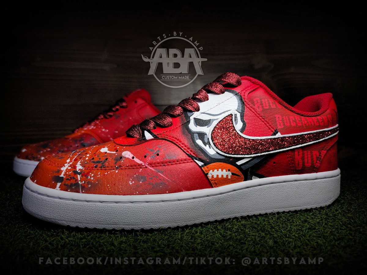 amplifiedmedia_'s tweet photo. The kicks you CAN'T have because I only create ONE-OF-ONE! Had fun painting these for "Buc'n Beauty" 

#tampa #bucs #TampaBayBuccaneers https://t.co/I2B7raWRv1