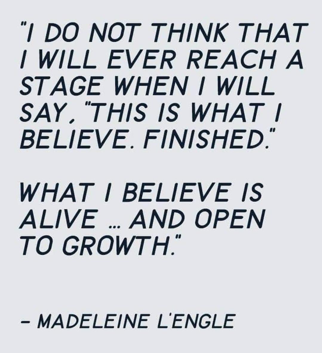 PatriciaEmberle's tweet photo. As we learn shouldn’t we challenge what we believe and be willing to grow and change our assumptions and beliefs based on new learnings? Isn’t that what would make me a learner? #learner #neverfinishedlearning https://t.co/EENkBeH9bq