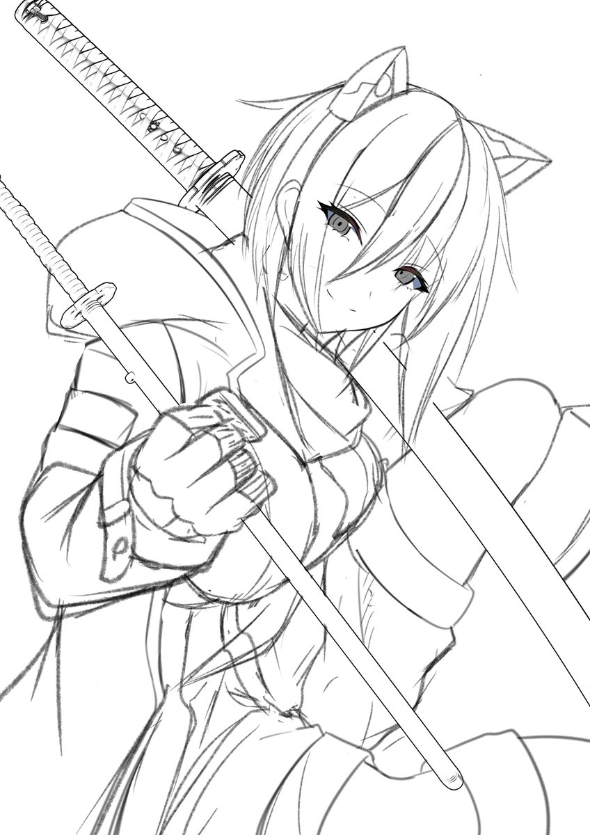 必ず返しに来いよ
#イラスト 
#rkgk 
#武装JK 