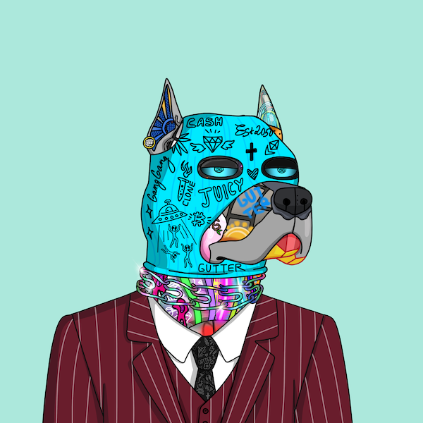 stefannoesen's tweet image. Heard about the community so figured why not! rolled the dice and came up with a sick doggo! what do you think @GutterCatGang ?!?