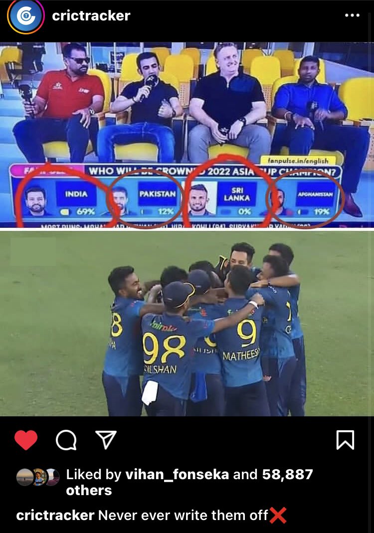 CDeshan23's tweet photo. NEVER UNDERESTIMATE THE LIONS !! 🦁 

THE LIONS ROAR AGAIN !! @OfficialSLC 

#AsiaCup2022Final #SrilankaCricket #Champions https://t.co/5agdW5Ajpl