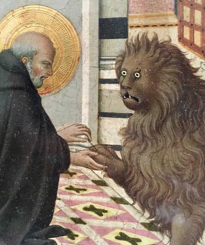 st jerome and the lion, italy, 15th century