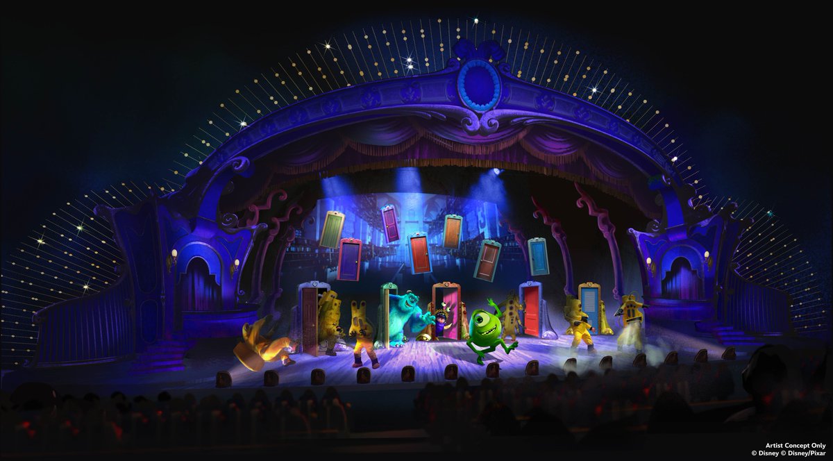 Despite the disappointing that again nothing big was announced for #DisneylandParis. I'm very excited for the new Pixar show. I already had this idea in my head since I saw the Toy Story 4 preview in that theater with the colorful background. Then I though, why not a Pixar show.