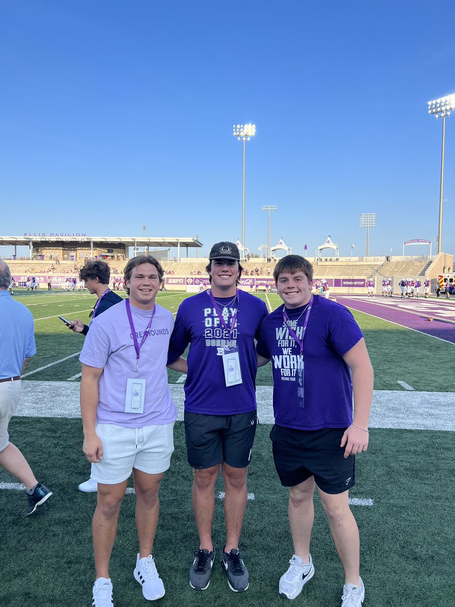 Had an awesome time at <a href="/ACUFootball/">ACU Football</a>!! @ACUCoachCass <a href="/HoundFootball/">Boerne Football</a> <a href="/LukeMellina/">Luke Mellina</a> <a href="/sam_waters13/">Sam Waters</a>