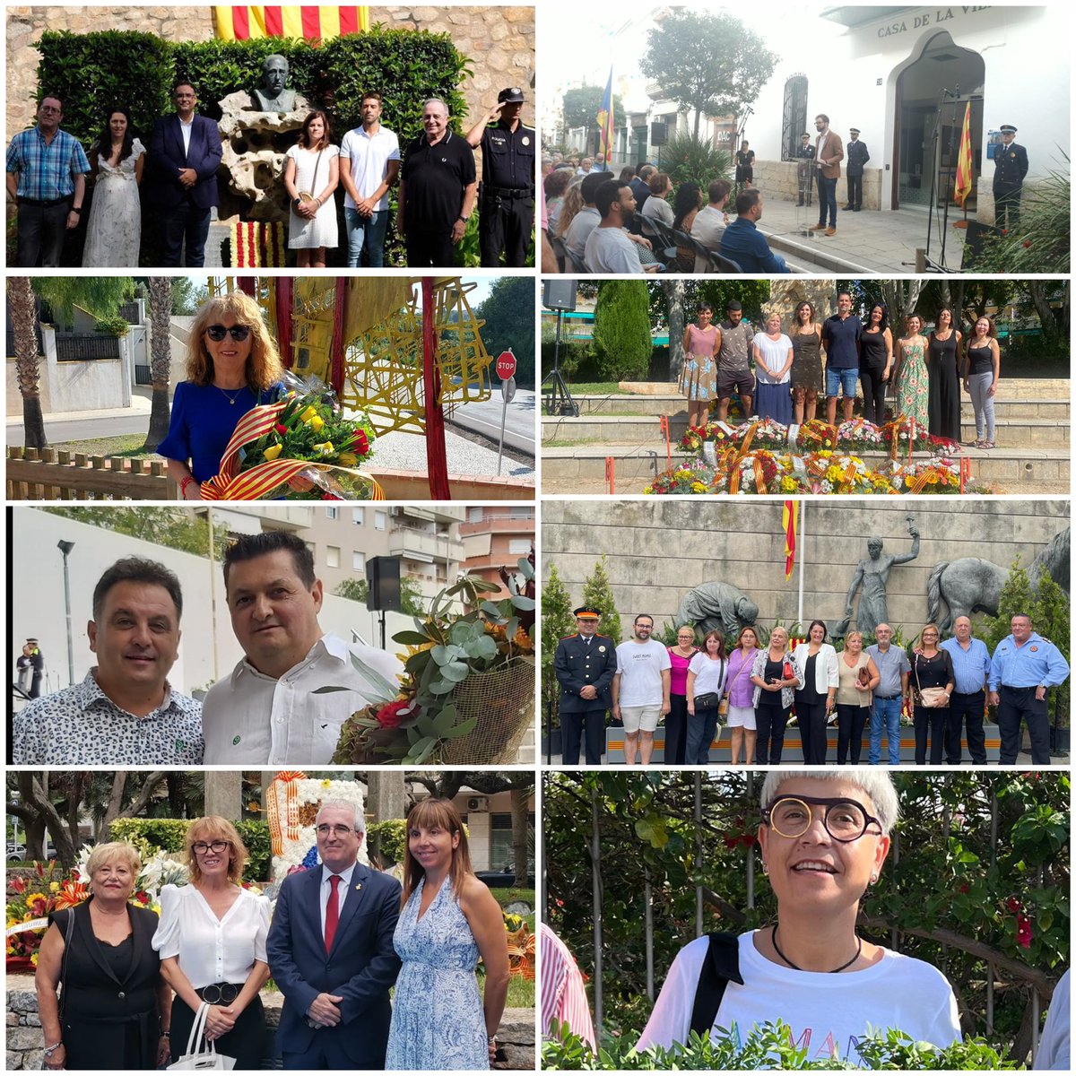 Centrem_'s tweet image. 💐Ofrenes dels nostres militants, electes i candidats arreu del territori amb motiu de la #Diada Nacional de #Catalunya 

#11S #CentremCatalunya #Diada2022