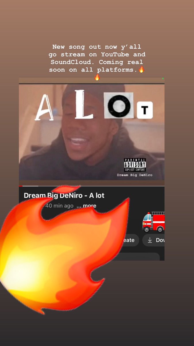 DreamDeniro's tweet photo. Out Now on YouTube and SoundCloud coming real soon on all platforms 🔥 https://t.co/nqWY9VJlyj