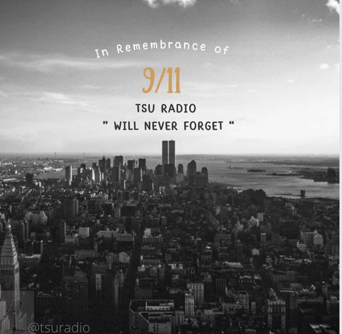 theTSUradio's tweet photo. 09/11/01
Never forget🙏🏽🇺🇸#911Anniversary #911NeverForget https://t.co/JrnmU2iz7m