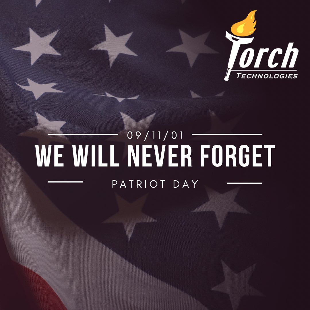 Today we remember those we lost 21 years ago, and honor the first responders who made the ultimate sacrifice in the line of duty. We will #neverforget. 🇺🇸

#PatriotDay #torchtechnologies #remember #sacrifice #firstresponders