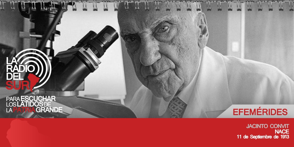 laradiodelsur's tweet photo. #Efemérides 🗓️ || En Caracas, nace el #11Sep de 1913 el médico y científico Jacinto Convit, reconocido internacionalmente por su trabajo en el campo de las enfermedades transmisibles.

#LaCovid19NoEsGripe https://t.co/EYrmEyNXsA