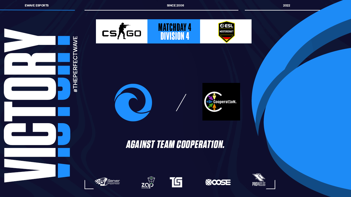 🔥🌊CSGO GAMEDAY🌊🔥

🏆#ESLMeisterschaft Spieltag #4
⏹️ 2-0
🆚#COOPERAT1ON.

👤<a href="/aNtrex_cs/">aNtrex</a> 
👤<a href="/Myschoocs/">Andreas Rändler</a> 
👤<a href="/Merka_cs/">Alex</a> 
👤#Necron
👤<a href="/ArturkaCS/">Arthur Holovko 🇺🇦</a> 
 
Partner: #TGS @4GServer <a href="/zaphosting/">ZAP-Hosting</a> <a href="/XOOSEtweet/">XOOSE.de</a> <a href="/propads_gg/">propads.gg</a>