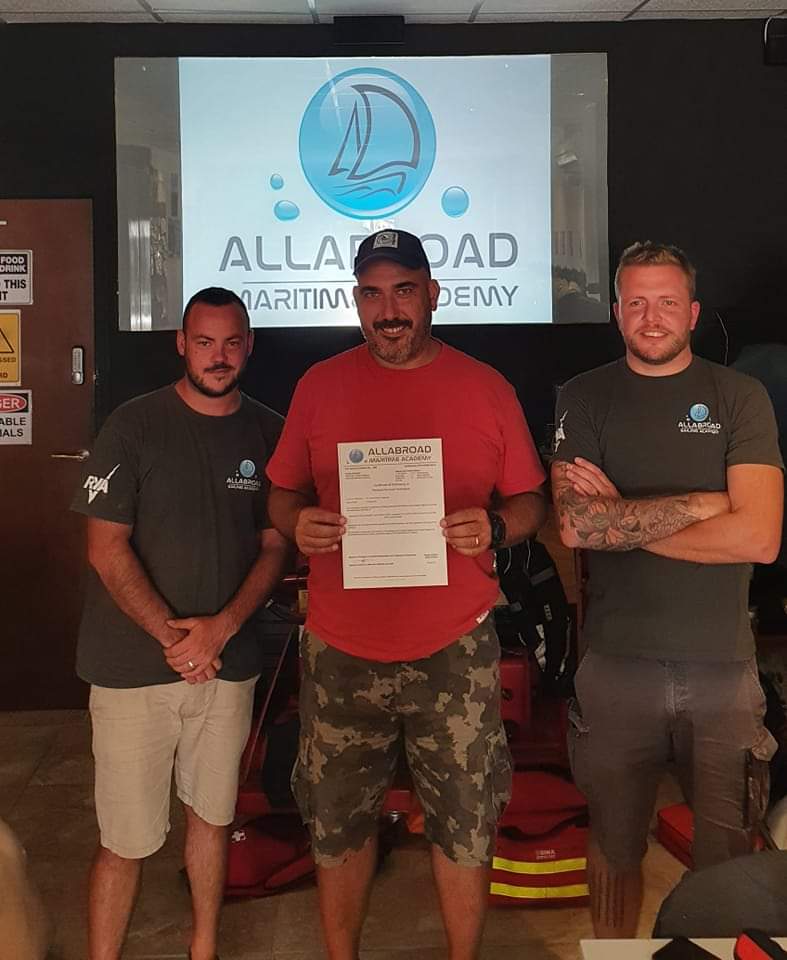Gaining skills & renewal of existing skills is essential Your trainers knowledge & professionalism is key This is why we choose @AllabroadSail for our Survival at Sea tuition Thanks James & Jason for your expert knowledge & experience #BetterPrepared #Gibraltar #SafetyAtSea