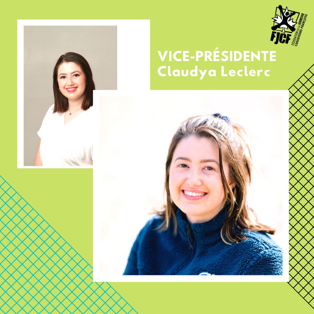 fjcf_ca's tweet photo. Voici notre bureau de direction pour l'année 2022-2023!
👋 @MargueriteTolg à la présidence
😎 @ClaudyaLeclerc à la vice-présidence
😁 @Theriaultsimon_ à la trésorerie https://t.co/1PN9akBwKI