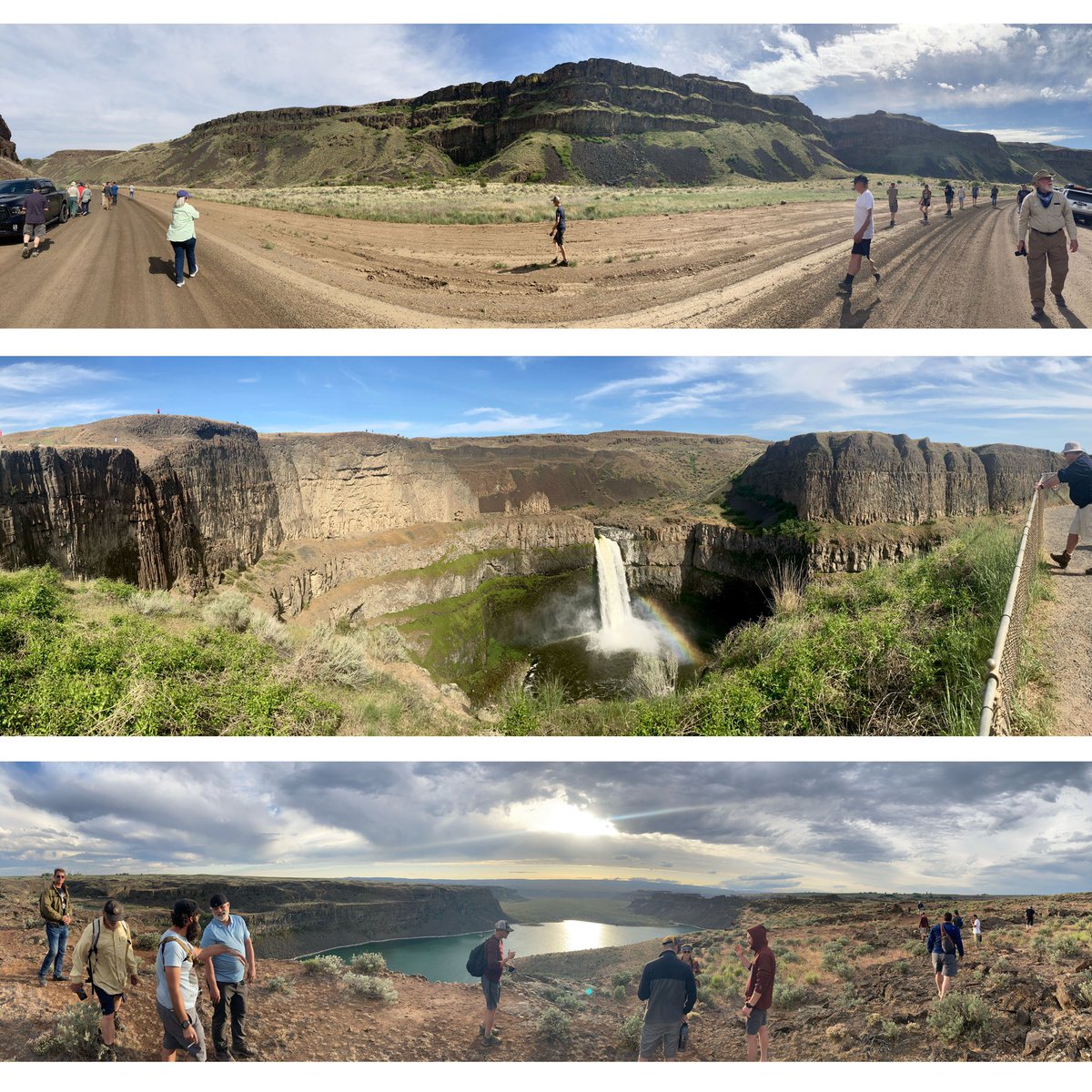 Exposed basalt cliffs and canyons in WA’s Scablands— 
Can you imagine the volume and sheer force of the water required to rip this ancient volcanic rock from its place and deposit the rubble miles and miles downstream?
Tour with us in a few weeks + learn!
contactatthecabin.com/scablands-with…